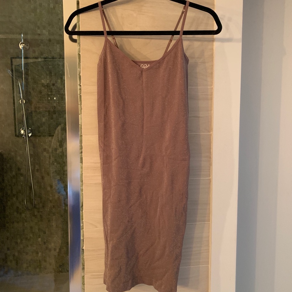 Free People intimately dusty rose gold slip dress